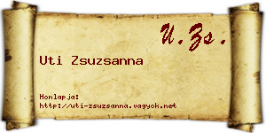 Uti Zsuzsanna névjegykártya