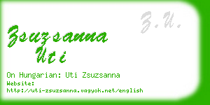 zsuzsanna uti business card